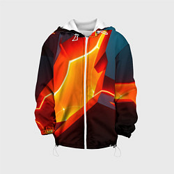Куртка с капюшоном детская Neon orange, цвет: 3D-белый