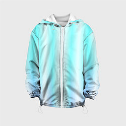 Куртка с капюшоном детская Neon white blue lines, цвет: 3D-белый