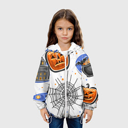 Куртка с капюшоном детская Holiday halloween, цвет: 3D-белый — фото 2