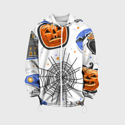 Куртка с капюшоном детская Holiday halloween, цвет: 3D-белый