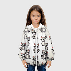 Куртка с капюшоном детская Много енотов, цвет: 3D-белый — фото 2