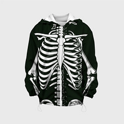 Куртка с капюшоном детская Я скелетон, цвет: 3D-белый