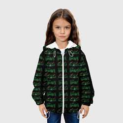 Куртка с капюшоном детская Halloween pattern, цвет: 3D-белый — фото 2