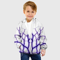 Куртка с капюшоном детская Color white purple, цвет: 3D-белый — фото 2