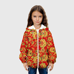 Куртка с капюшоном детская Хохлома, цвет: 3D-белый — фото 2