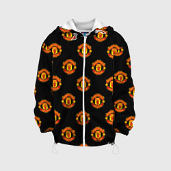 Куртка с капюшоном детская Manchester United Pattern, цвет: 3D-белый