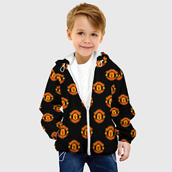 Куртка с капюшоном детская Manchester United Pattern, цвет: 3D-белый — фото 2