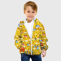 Куртка с капюшоном детская Emoji, цвет: 3D-белый — фото 2