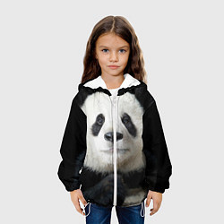 Куртка с капюшоном детская Взгляд пандочки, цвет: 3D-белый — фото 2