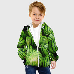 Куртка с капюшоном детская Арбузы, цвет: 3D-белый — фото 2