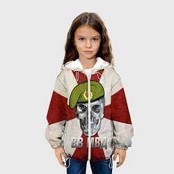 Куртка с капюшоном детская Череп: ВВ МВД, цвет: 3D-белый — фото 2