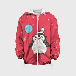 Детская куртка Влюбленная пингвинка