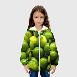 Куртка с капюшоном детская Лаймовая, цвет: 3D-белый — фото 2