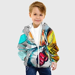 Куртка с капюшоном детская One Punch Man Rage, цвет: 3D-белый — фото 2