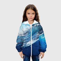Куртка с капюшоном детская Стихия воды, цвет: 3D-белый — фото 2