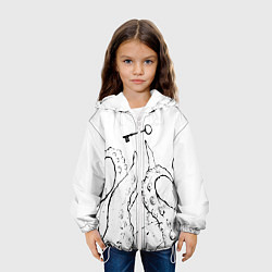 Куртка с капюшоном детская Octopus, цвет: 3D-белый — фото 2