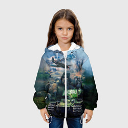 Куртка с капюшоном детская За родину, цвет: 3D-белый — фото 2