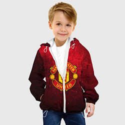 Куртка с капюшоном детская Манчестер Юнайтед, цвет: 3D-белый — фото 2
