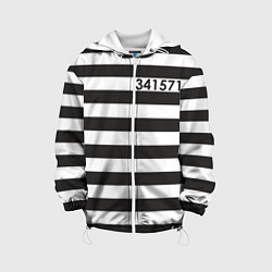 Куртка с капюшоном детская Заключенный, цвет: 3D-белый