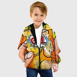 Куртка с капюшоном детская Поп-арт 5, цвет: 3D-черный — фото 2