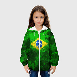 Куртка с капюшоном детская Бразилия, цвет: 3D-белый — фото 2