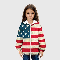 Куртка с капюшоном детская США, цвет: 3D-белый — фото 2