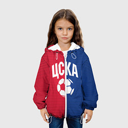 Куртка с капюшоном детская ЦСКА, цвет: 3D-белый — фото 2