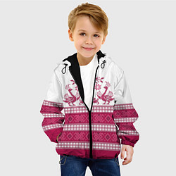 Куртка с капюшоном детская Вышивка 37, цвет: 3D-черный — фото 2