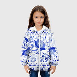 Куртка с капюшоном детская Гжель 2, цвет: 3D-белый — фото 2