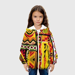 Куртка с капюшоном детская Африка, цвет: 3D-белый — фото 2
