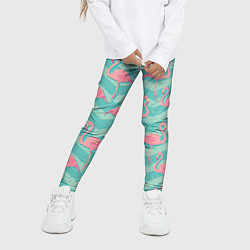 Леггинсы для девочки Flamingo Pattern, цвет: 3D-принт — фото 2
