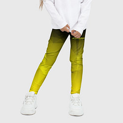 Леггинсы для девочки Cyberpunk 2077: Yellow Poly, цвет: 3D-принт — фото 2