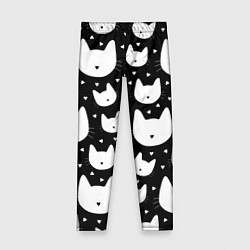 Леггинсы для девочки Love Cats Pattern, цвет: 3D-принт