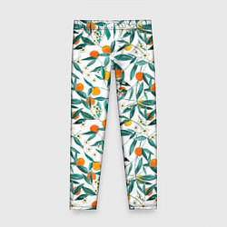 Леггинсы для девочки Оранжевое лето, цвет: 3D-принт