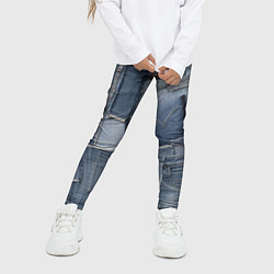 Леггинсы для девочки Jeans life, цвет: 3D-принт — фото 2
