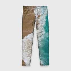 Леггинсы для девочки Пляж beach, цвет: 3D-принт