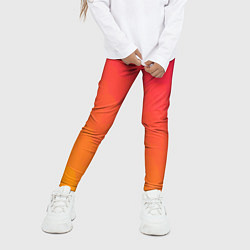 Леггинсы для девочки Градиент заря, цвет: 3D-принт — фото 2