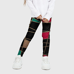 Леггинсы для девочки Модный абстрактный узор, цвет: 3D-принт — фото 2