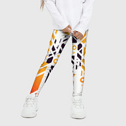 Леггинсы для девочки Абстракция маршрут, цвет: 3D-принт — фото 2