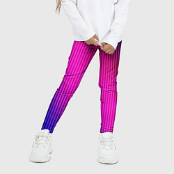 Леггинсы для девочки Фиолетово-малиновый градиент, цвет: 3D-принт — фото 2