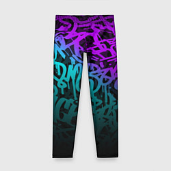 Леггинсы для девочки НЕОНОВОЕ ГРАФФИТИ NEON, цвет: 3D-принт