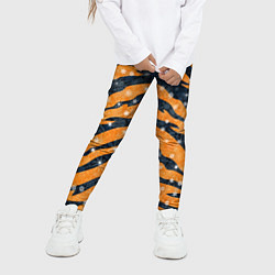 Леггинсы для девочки Новогодняя шкура тигра, цвет: 3D-принт — фото 2