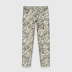Леггинсы для девочки Доллары Dollars, цвет: 3D-принт