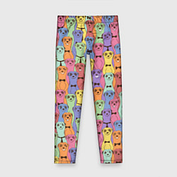 Леггинсы для девочки Красочные Сурикаты, цвет: 3D-принт