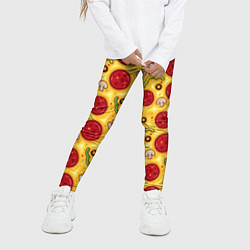 Леггинсы для девочки Pizza salami, цвет: 3D-принт — фото 2