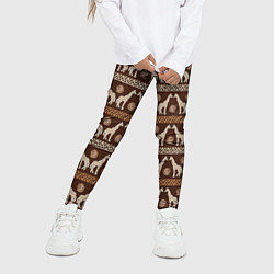 Леггинсы для девочки Жирафы Африка паттерн, цвет: 3D-принт — фото 2