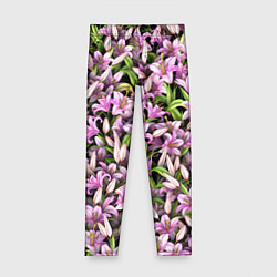 Леггинсы для девочки Лилии цветут, цвет: 3D-принт
