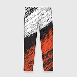 Леггинсы для девочки БЕЛО-РЫЖИЙ ГРАНЖ, цвет: 3D-принт