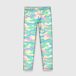 Леггинсы для девочки Камуфляж пастельные цвета, цвет: 3D-принт