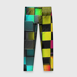 Леггинсы для девочки Colored Geometric 3D pattern, цвет: 3D-принт
